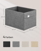 Storage boxes - Set of 2 - with handles - Pigeon gray
