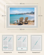 Photo frame - A4 - For several photos - Vintage White