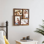 Photo frame - Collage - For 4 photos - Glass panel - Vintage Brown
