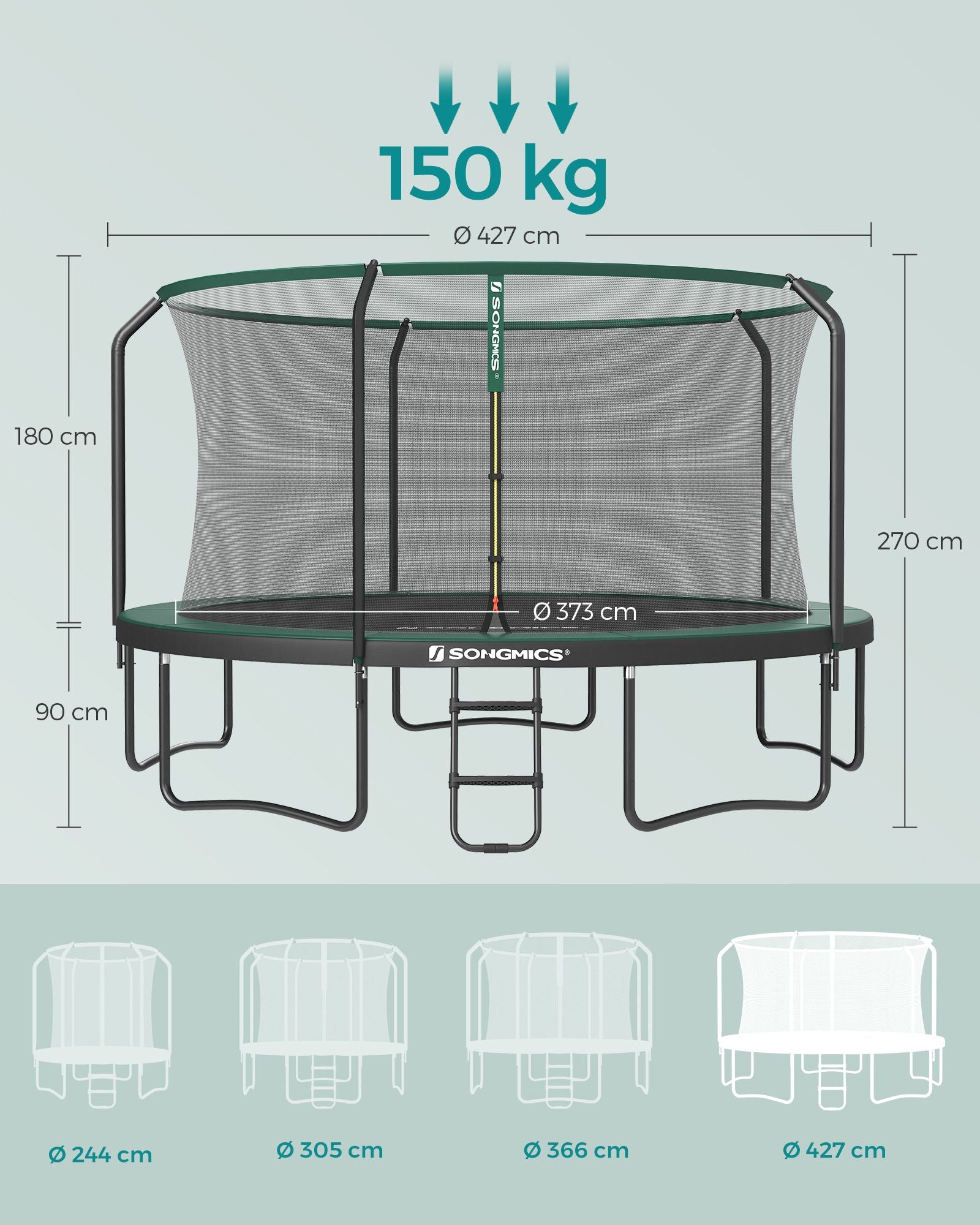 Trampoline - Round - with fed frame