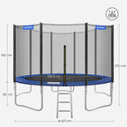 Trampoline - Round - Ø 427 cm - With ladder and safety net