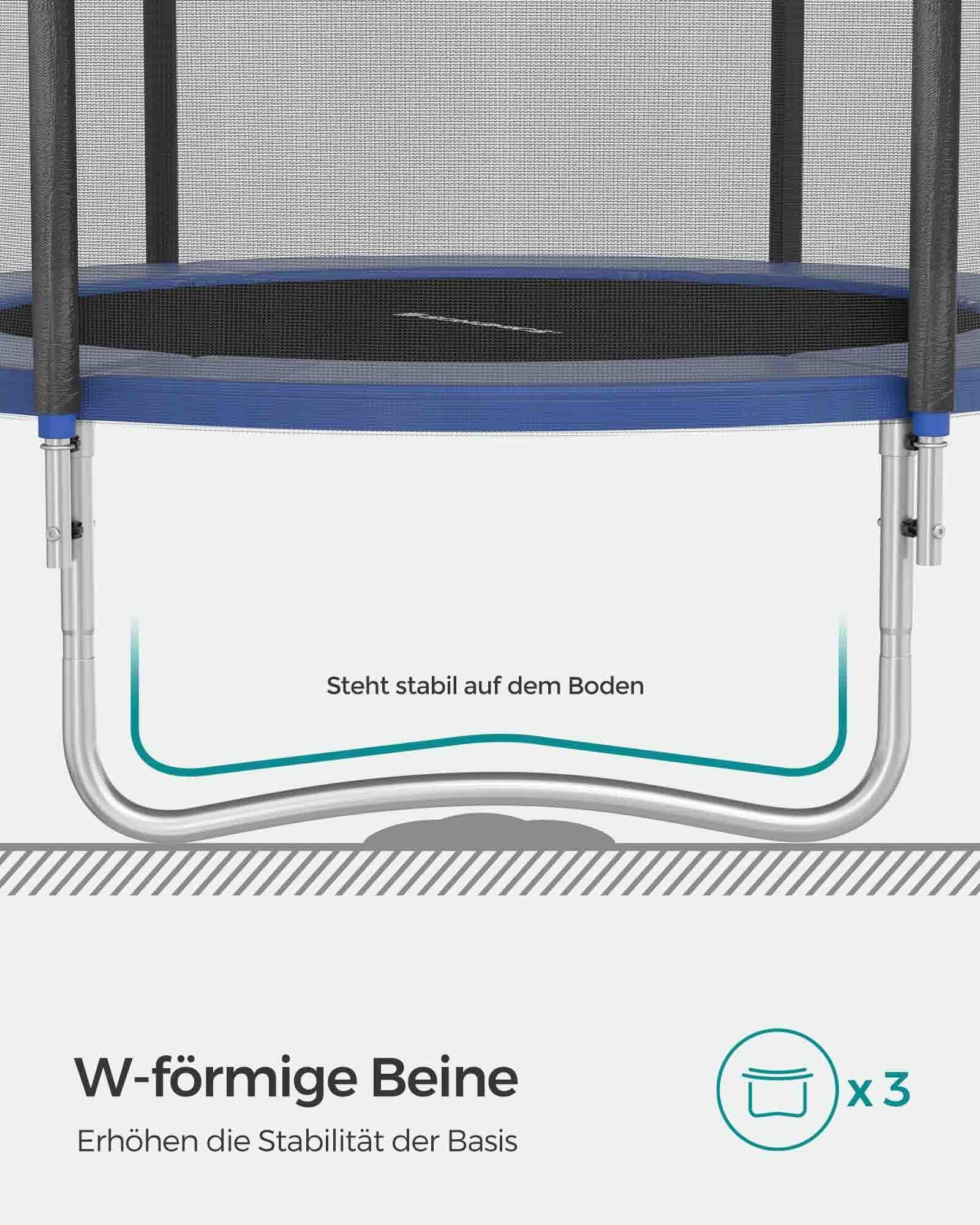 Trampoline - Ø 244 cm - Black/blue