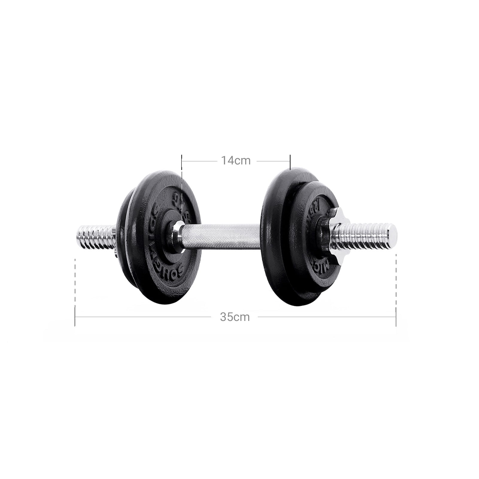 HALKERSET - Adjustable Dumbbell and Barbell set - Fitness Halter Set - With Halter Rang