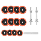 Halters - Adjustable Dumbbell set - 25 kg - Orange