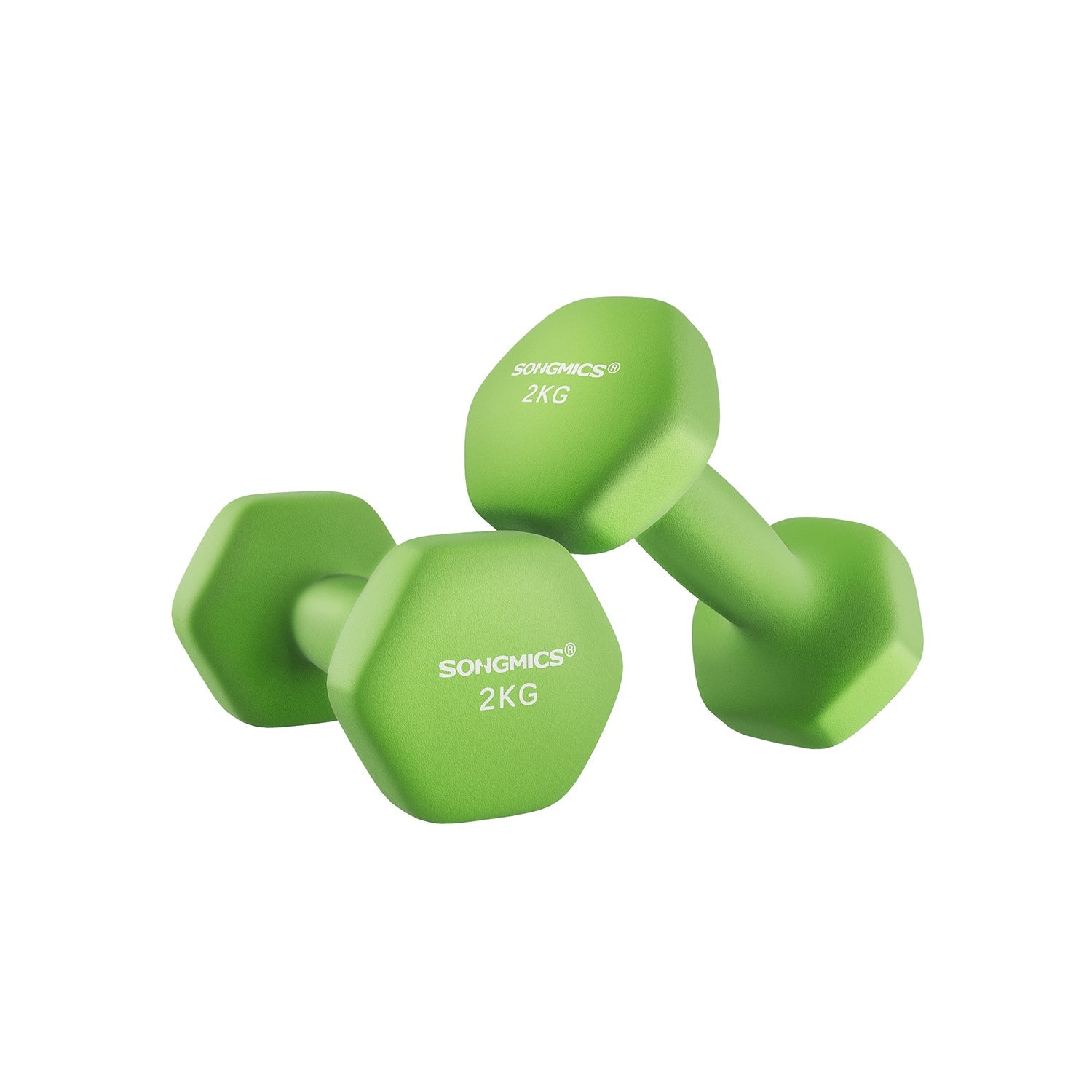 Halters - 2 weights of 2 kg - Halter set - Green