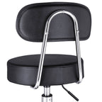 Work stool - with wheels - black