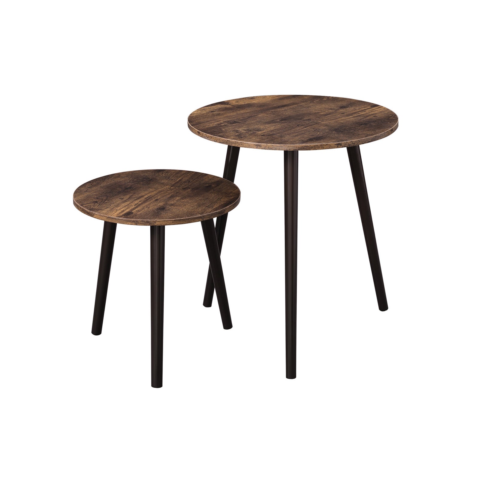 Side tables - Set of 2 - Round - White