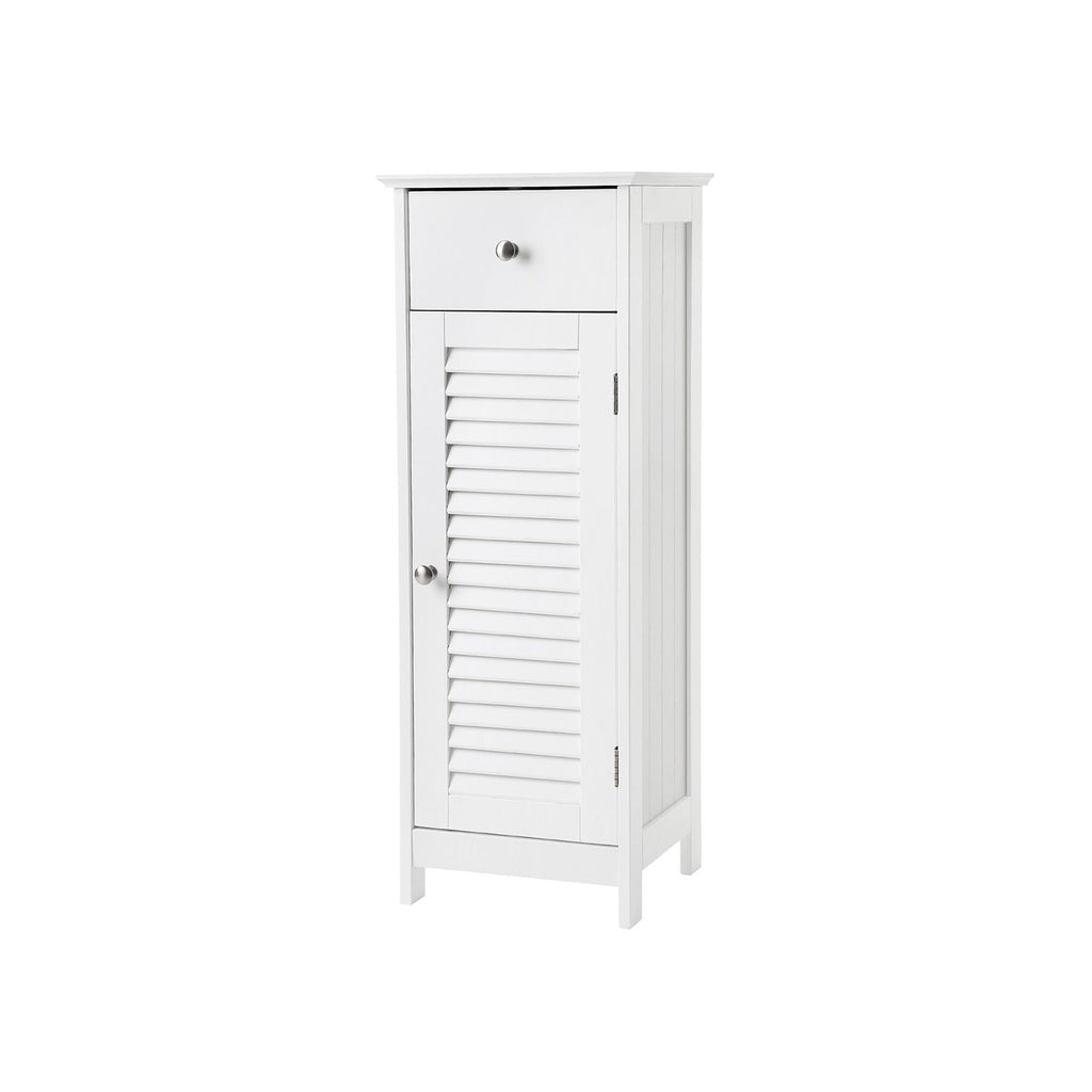 Bathroom Cabinet - Smal - With Louvredeur - White