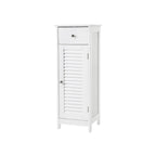Bathroom Cabinet - Smal - With Louvredeur - White