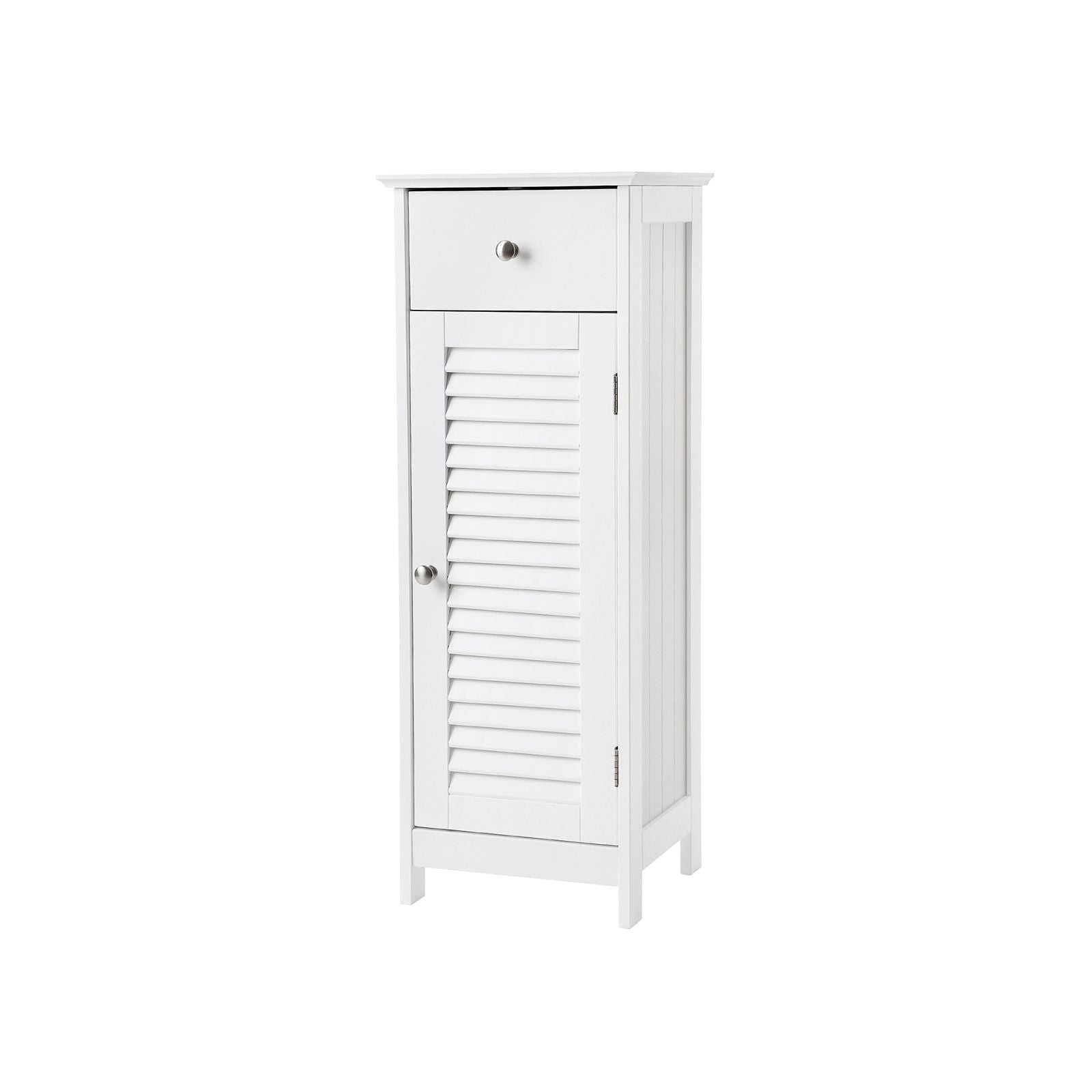Bathroom Cabinet - Smal - With Louvredeur - White