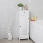 Bathroom Cabinet - Smal - With Louvredeur - White