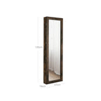 Jewelry cabinet - Hanging mirror cabinet - Wall cabinet - Vintage Brown