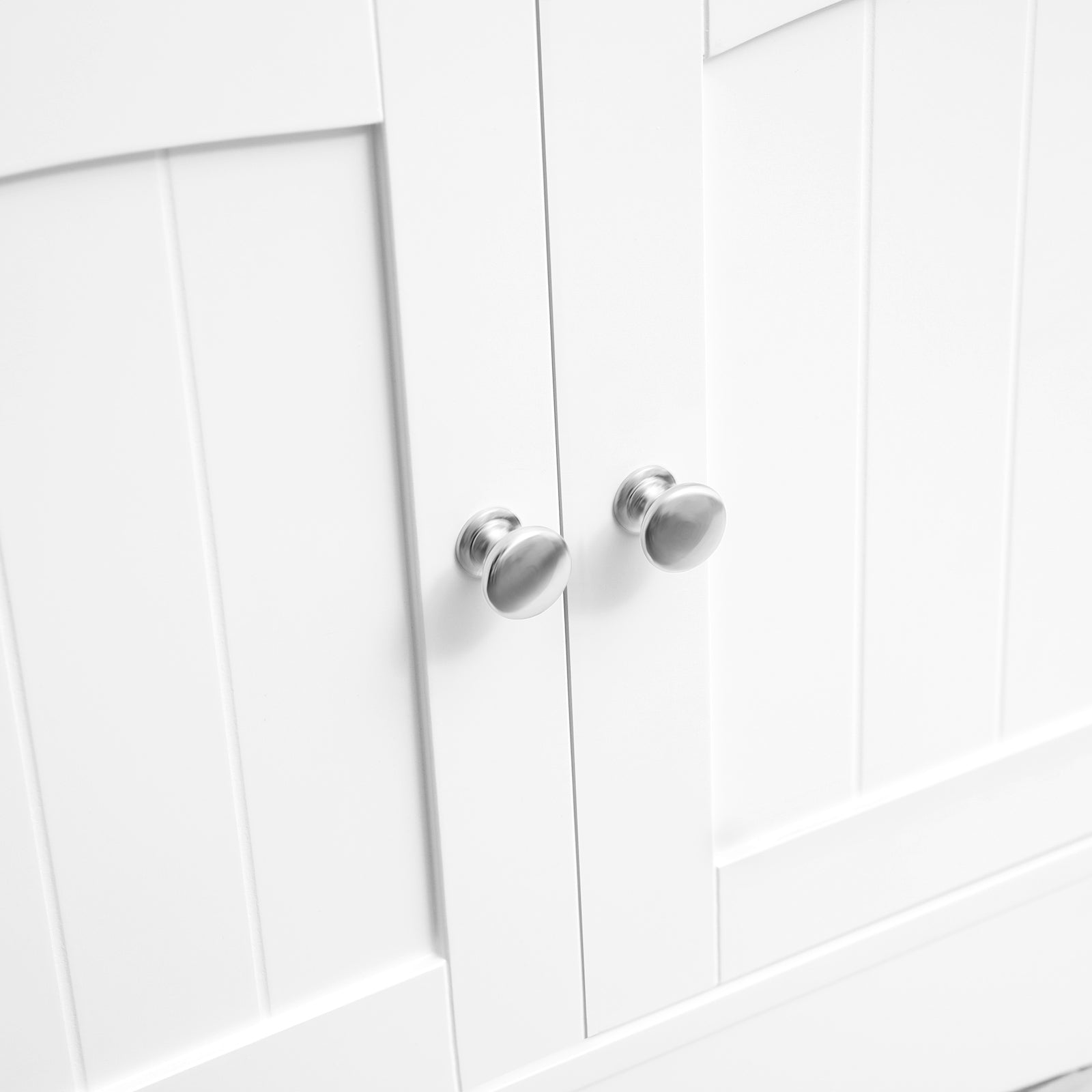 Bathroom cabinet - Detached High Cabinet - 60 x 32.5 x 154 cm - 3 open compartments - 1 drawer - 2 doors - White
