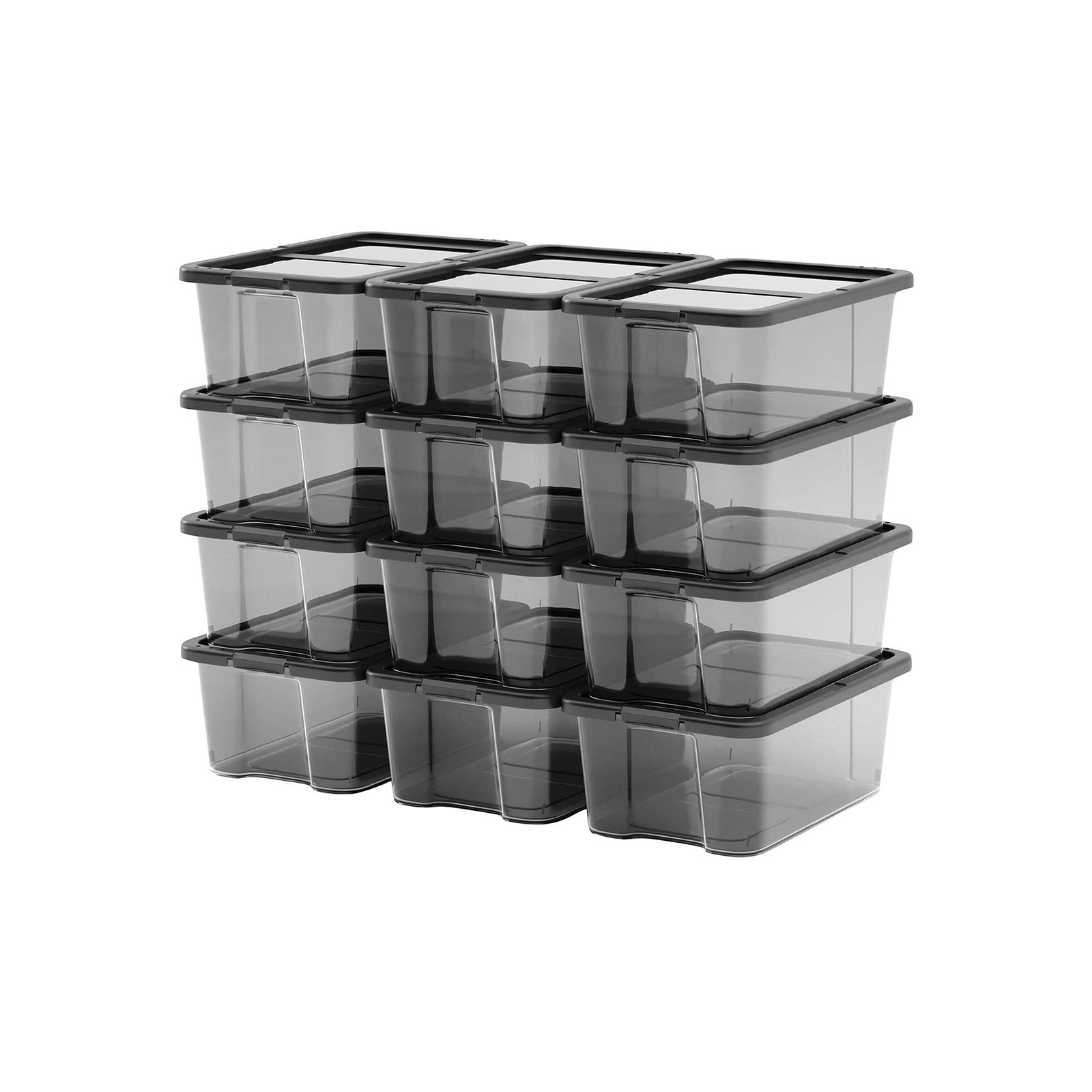 Shoe boxes - Storage boxes - Set of 12 - Transparent - to size 41