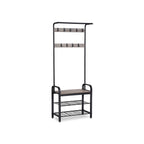 Coat rack - shoe rack - with 9 hooks - industrial design