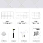 Shoe rack - Cube cabinet - 15 metal wire pockets - White