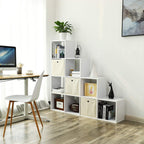 Bookcase - 10 cube compartments - Standing cupboard - White