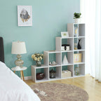 Bookcase - 10 cube compartments - Standing cupboard - White