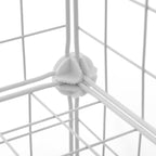 Storage cabinet - Cube cabinet with 12 compartments - Rack system with wire grid - Standing cupboard - White