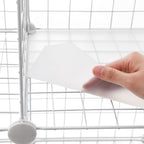 Storage cabinet - Cube cabinet with 12 compartments - Rack system with wire grid - Standing cupboard - White