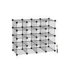 Shoe rack - Cube cabinet - 15 metal wire pockets - White