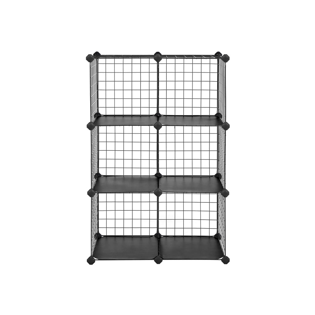 Cube cabinet - Wardrobe with 6 cubes - 63 x 31 x 93 cm - Black