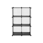 Cube cabinet - Wardrobe with 6 cubes - 63 x 31 x 93 cm - Black