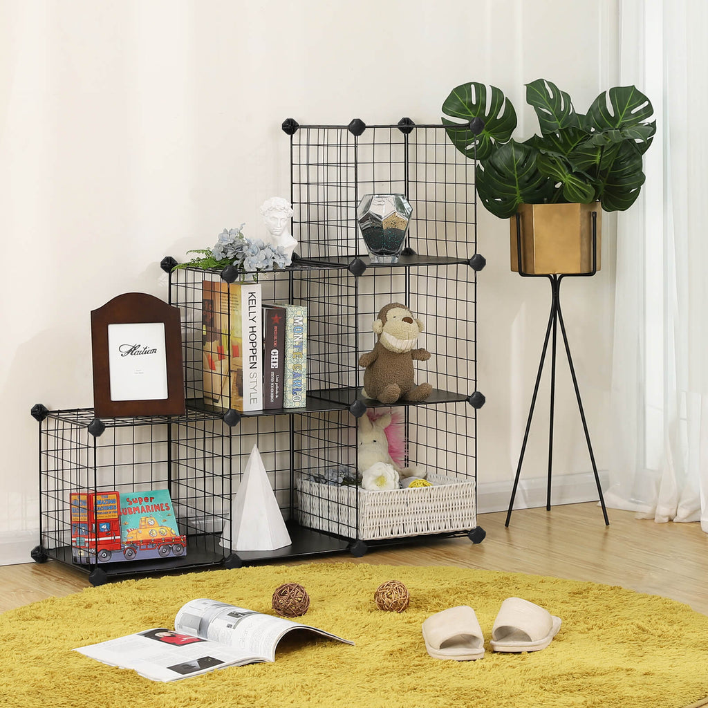 Cube cabinet - Wardrobe with 6 cubes - 63 x 31 x 93 cm - Black