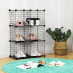 Cube cabinet - Wardrobe with 6 cubes - 63 x 31 x 93 cm - Black