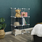 Cube cabinet - Open bookcase - Storage cabinet with 6 compartments - Rooster - White