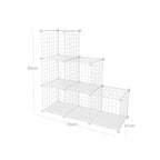 Cube cabinet - Open bookcase - Storage cabinet with 6 compartments - Rooster - White