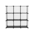Cube cabinet - Wire mesh Plank system - Storage cabinet - 9 compartments - Black