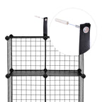 Cube cabinet - Wire mesh Plank system - Storage cabinet - 9 compartments - Black