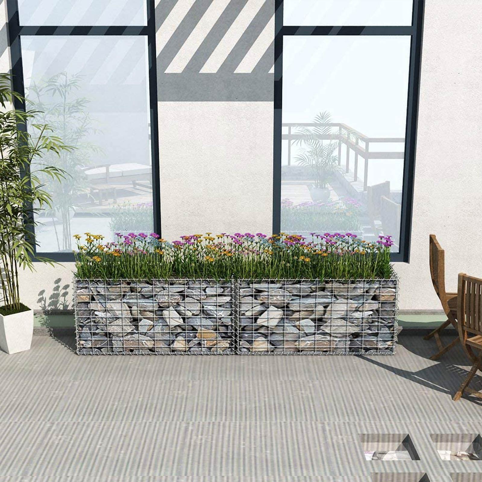 Gabion - Steenkorf - 100 x 50 x 50 cm - galvanized