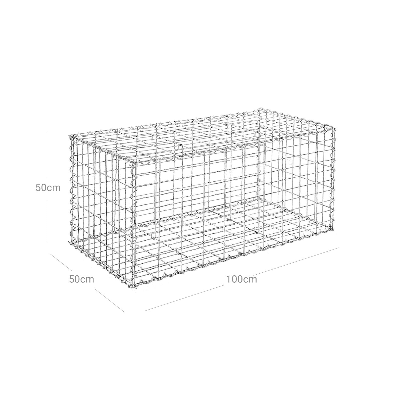 Gabion - Steenkorf - 100 x 50 x 50 cm - galvanized