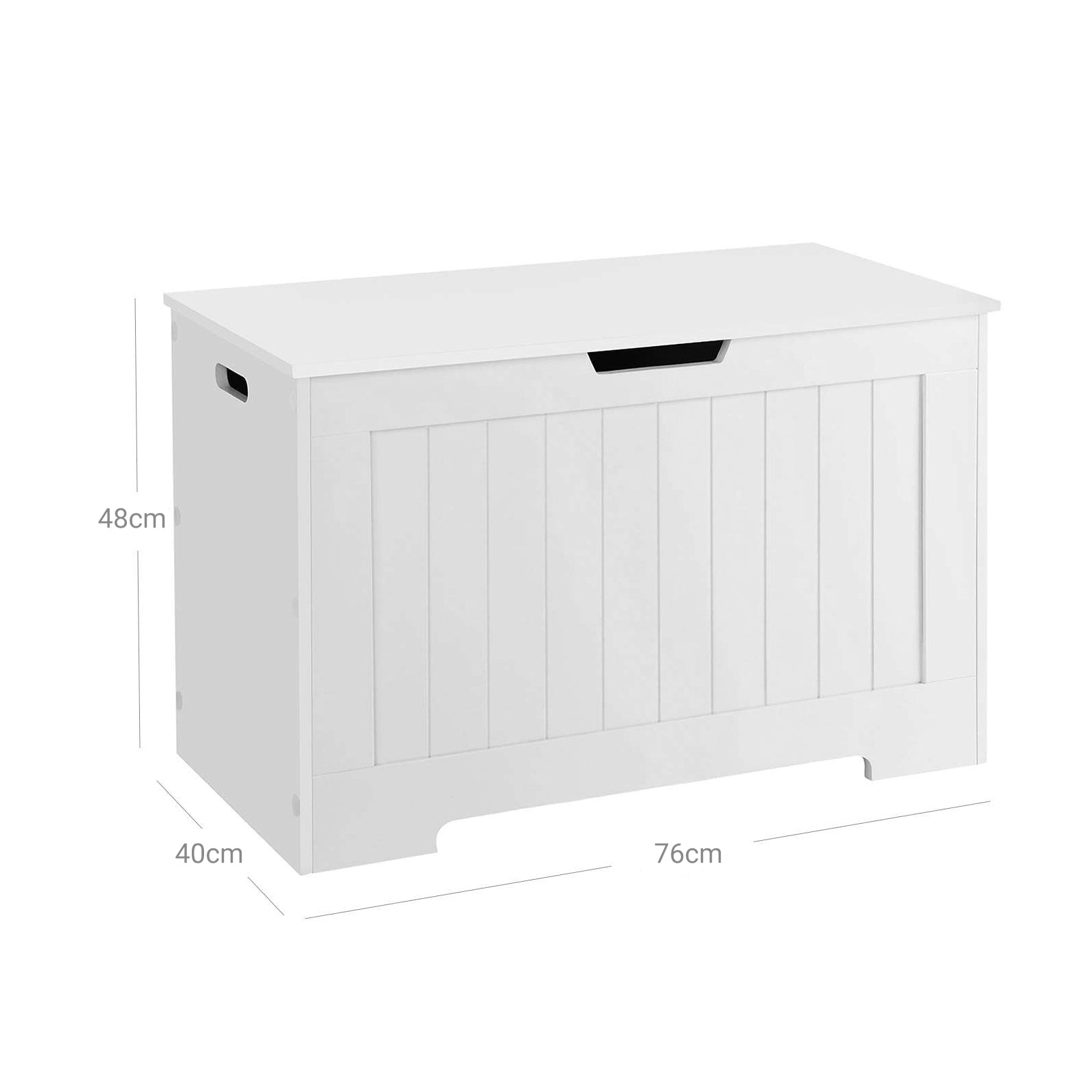 Bench with storage space - Shoe bench - Toy box - Storage cabinet - White