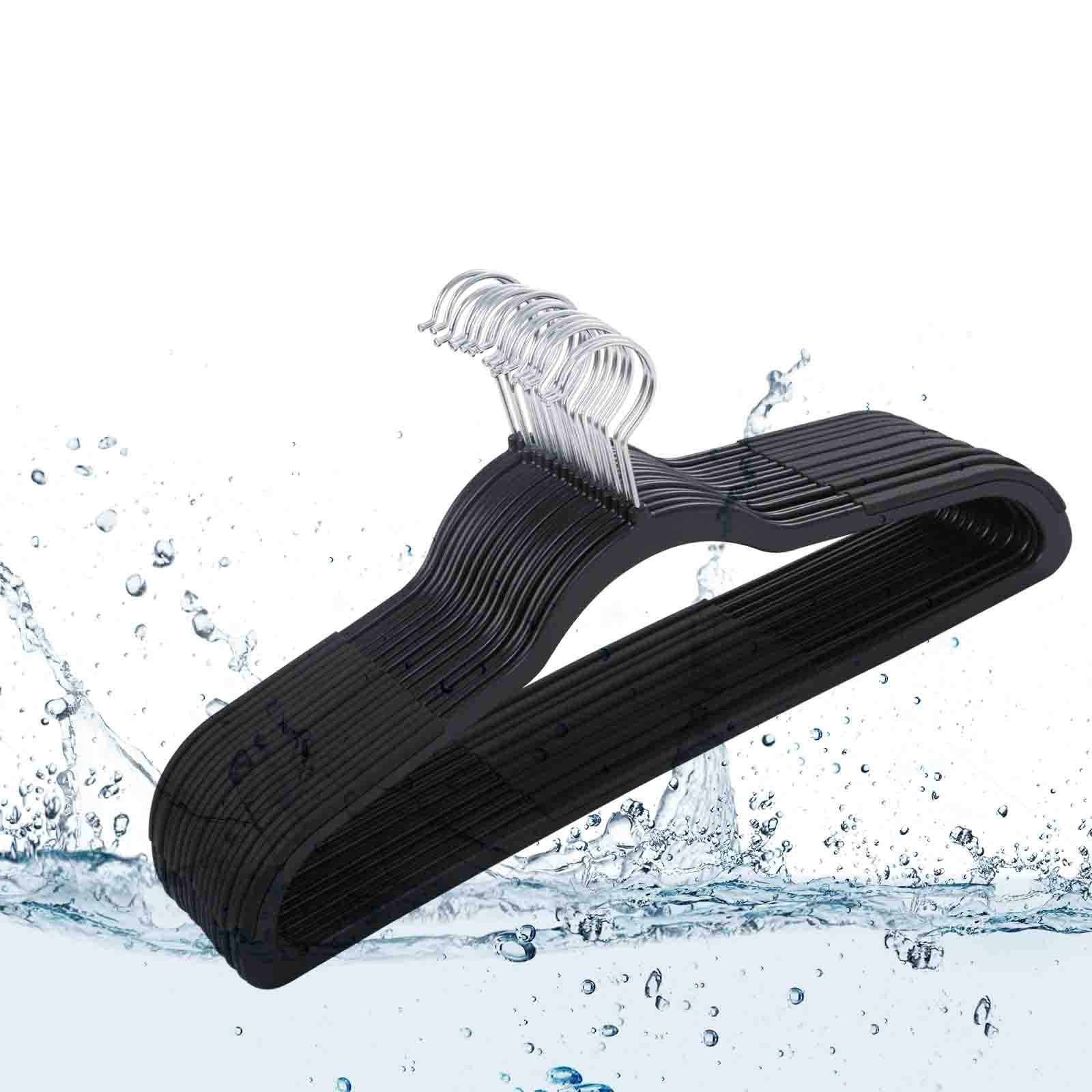 Clothing hangers - Plastic clothing hangers - Set of 30 - Black