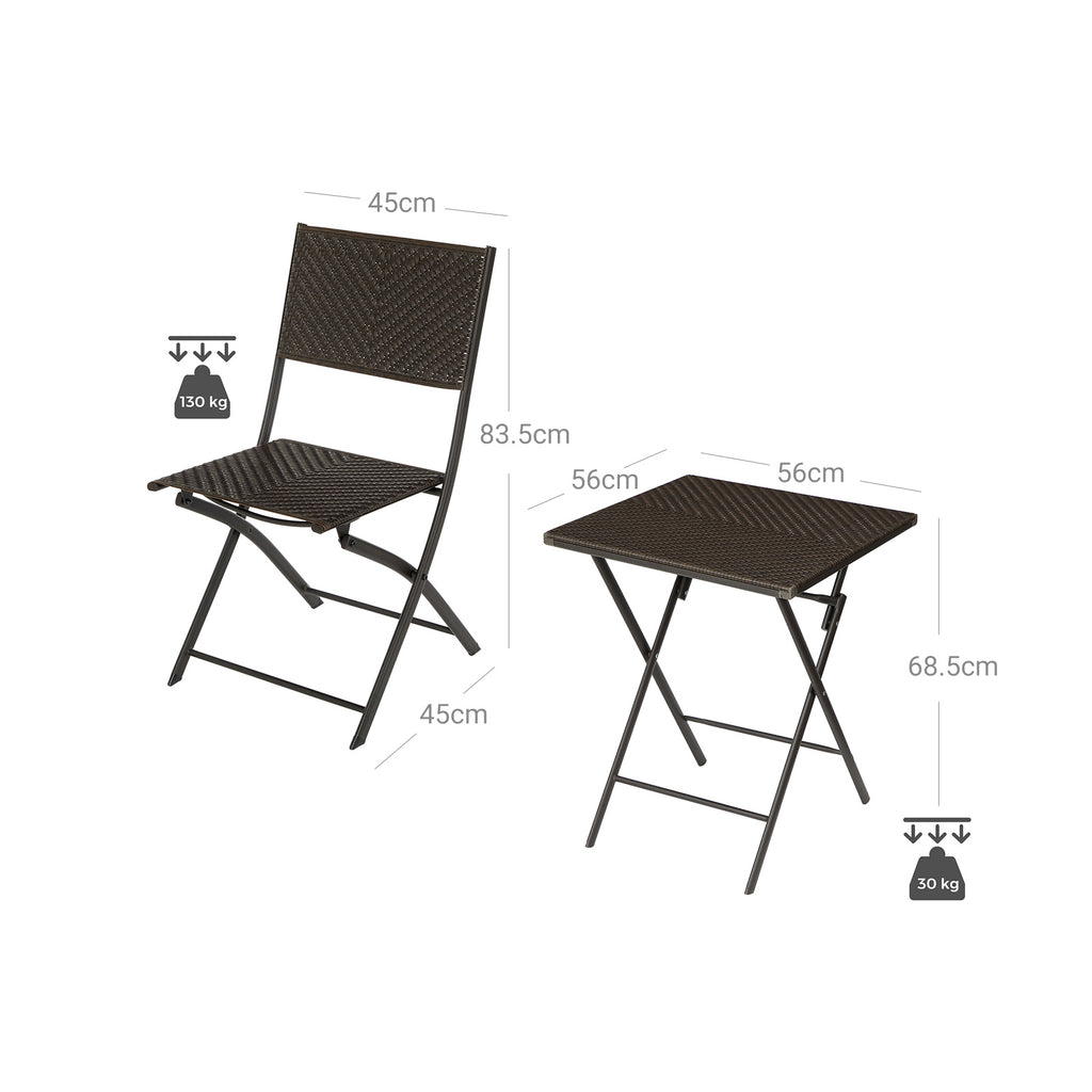Garden furniture set - Coffee brown