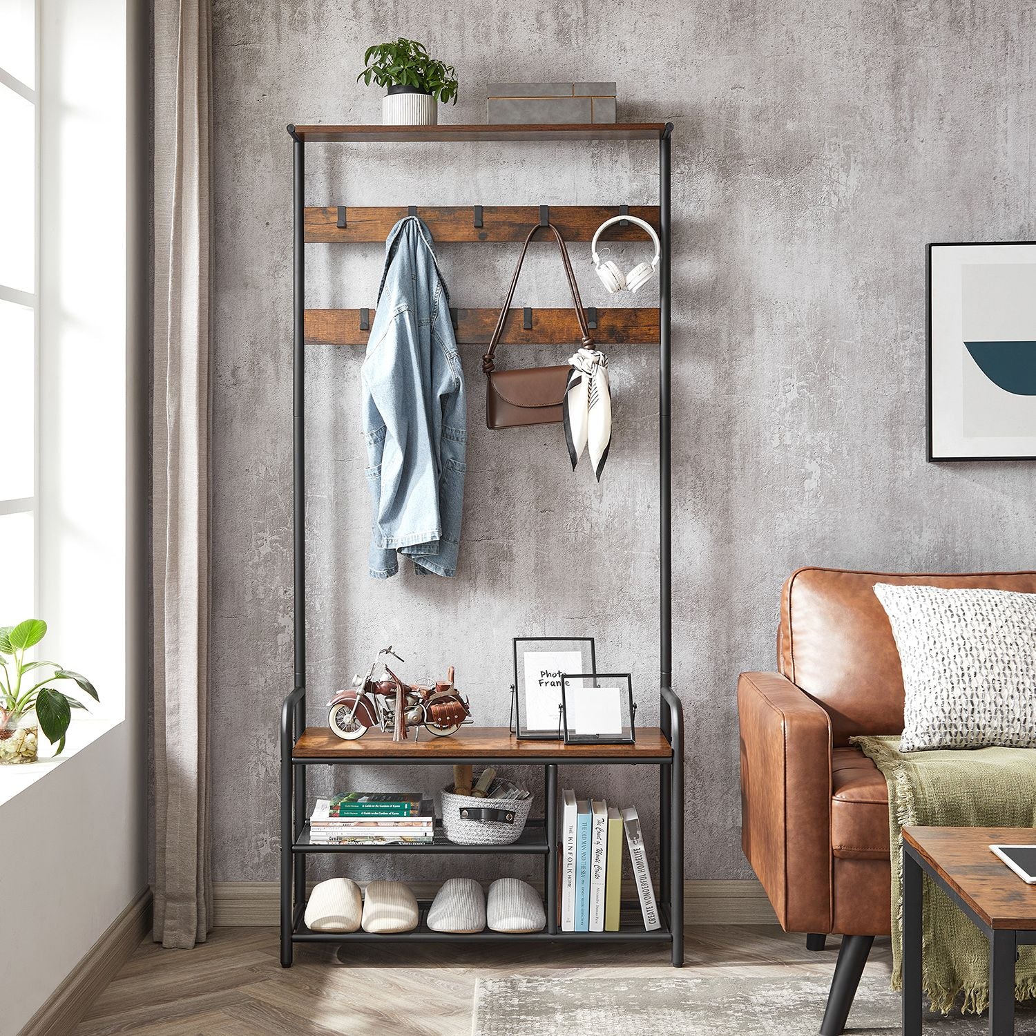 Coat rack - with bench