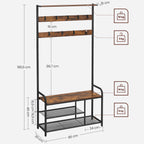 Coat rack - with bench