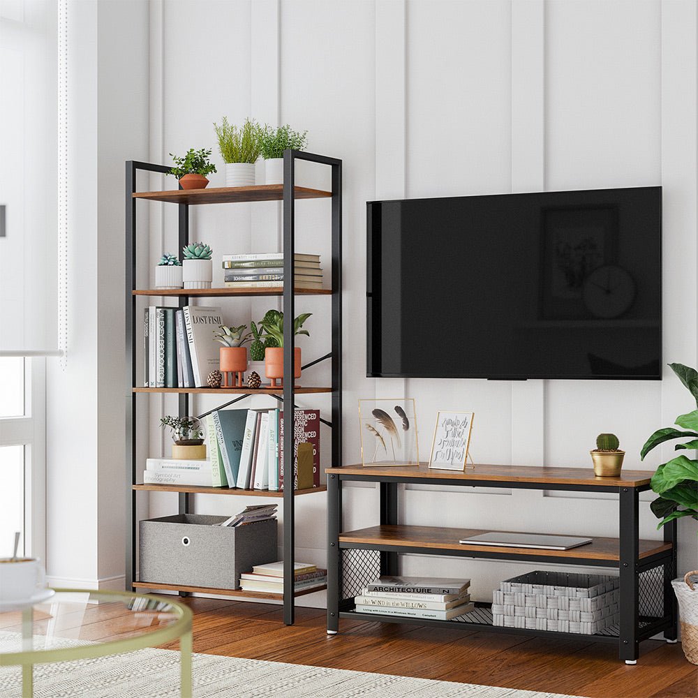 Bookcase - Industrial storage - Brown/Black