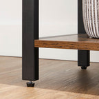 Bookcase - 6 levels - 30 x 120 x 172.5 cm - Vintage brown / black