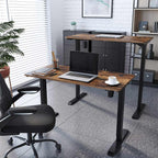 Electric desk - height adjustable - Wooden top