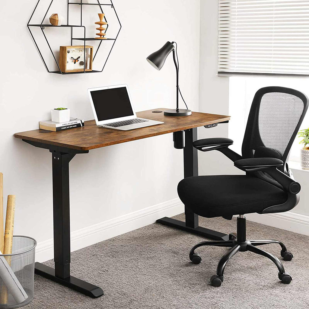 Electric desk - height adjustable - Wooden top