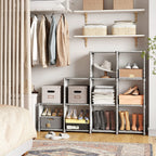 Bookcase - Cube cabinet - Storage cabinet - 6 compartments - Gray