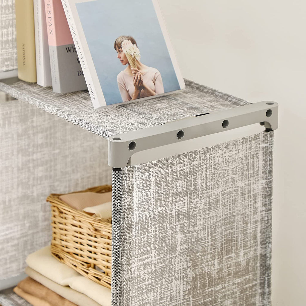 Bookcase - Cube cabinet - Storage cabinet - 6 compartments - Gray