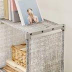 Bookcase - Cube cabinet - Storage cabinet - 6 compartments - Gray