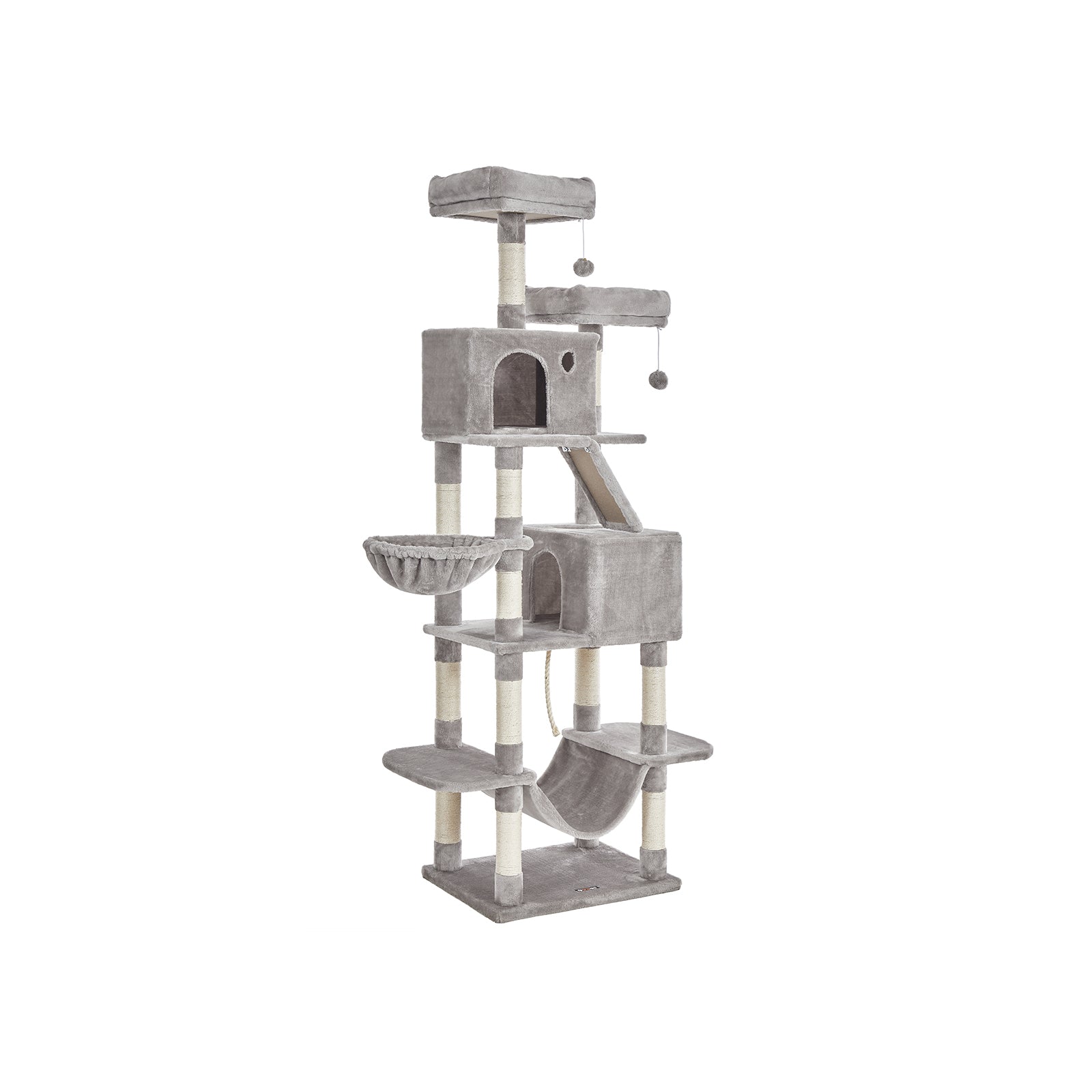 Large scratching post-206 cm high-multi-level-ink black