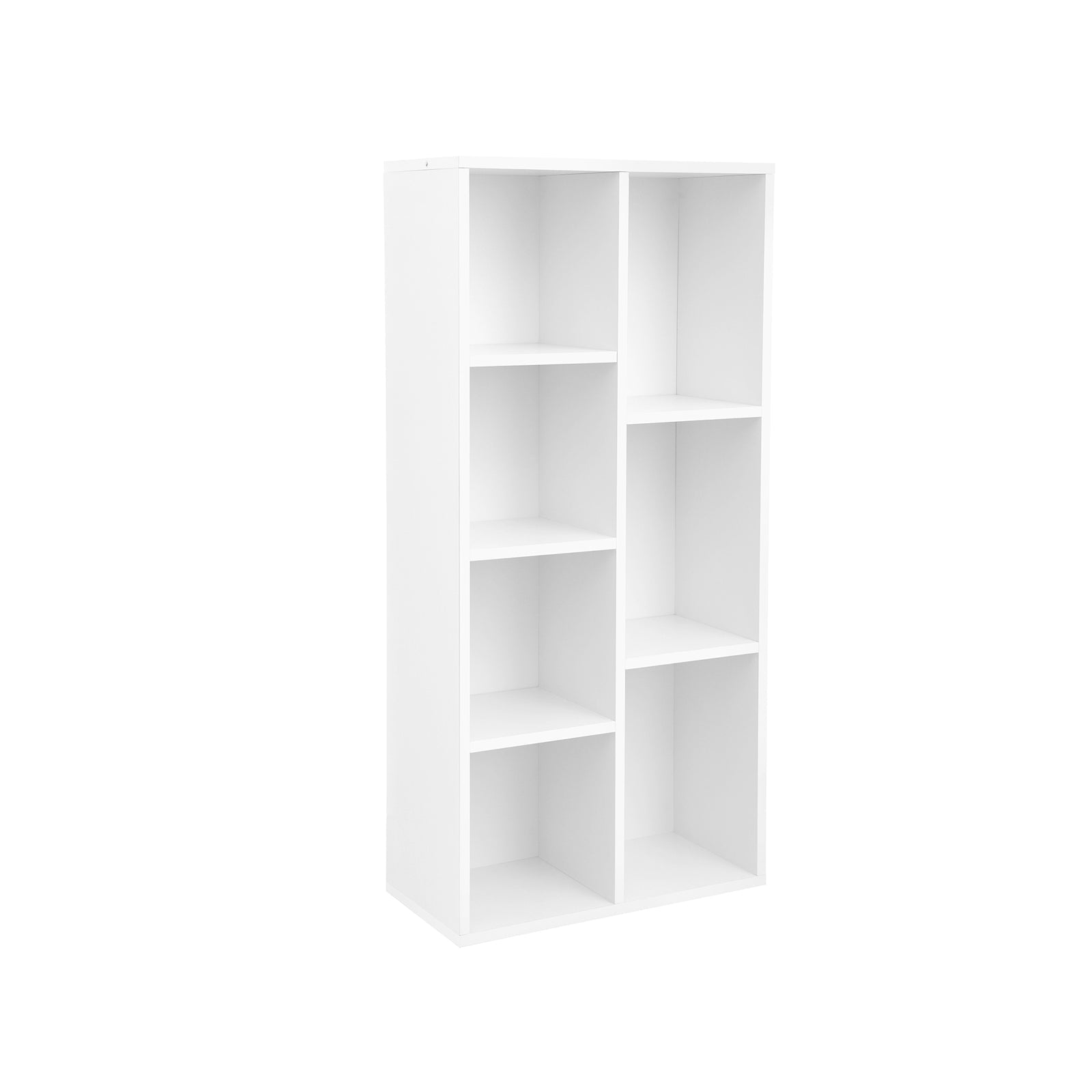 Bookcase - Standing cupboard - Storage cupboard with 7 open compartments - White