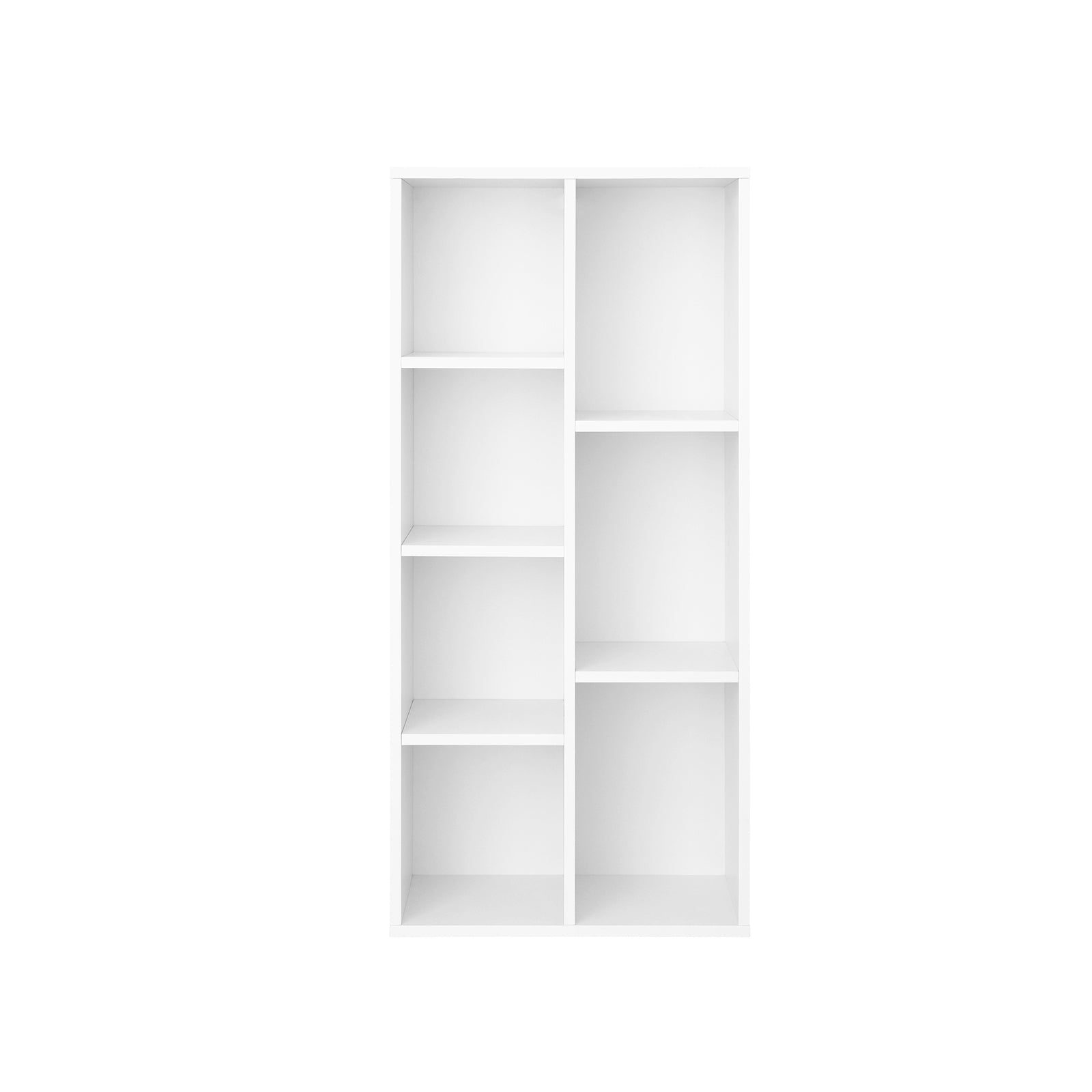 Bookcase - Standing cupboard - Storage cupboard with 7 open compartments - White